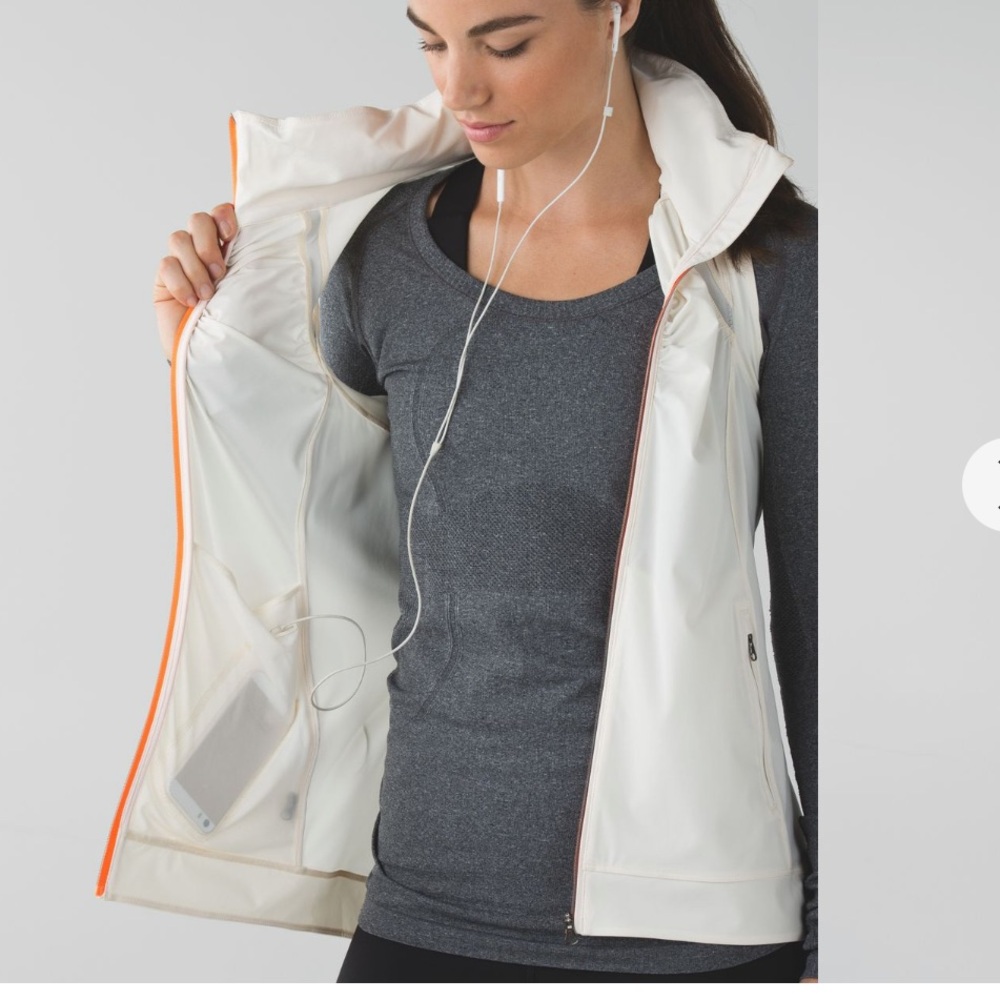 Lululemon Athletica White and Gray Vest